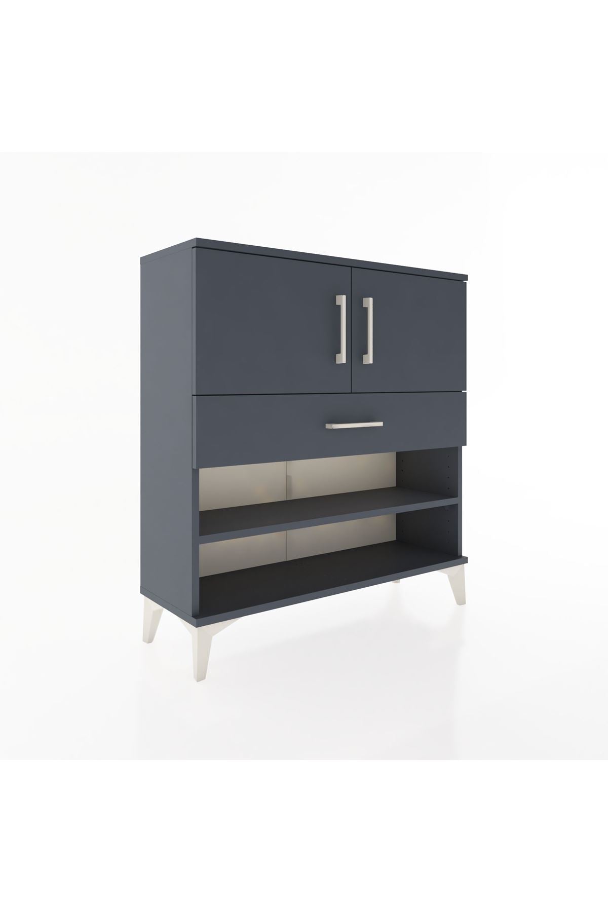 Arges Şifonyer 3 Raflı Tek Çekmeceli 2 Kapaklı 88x30x96 - S04M031V5A