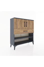 Arges Şifonyer 3 Raflı Tek Çekmeceli 2 Kapaklı 88x30x96 - S04M031V6A