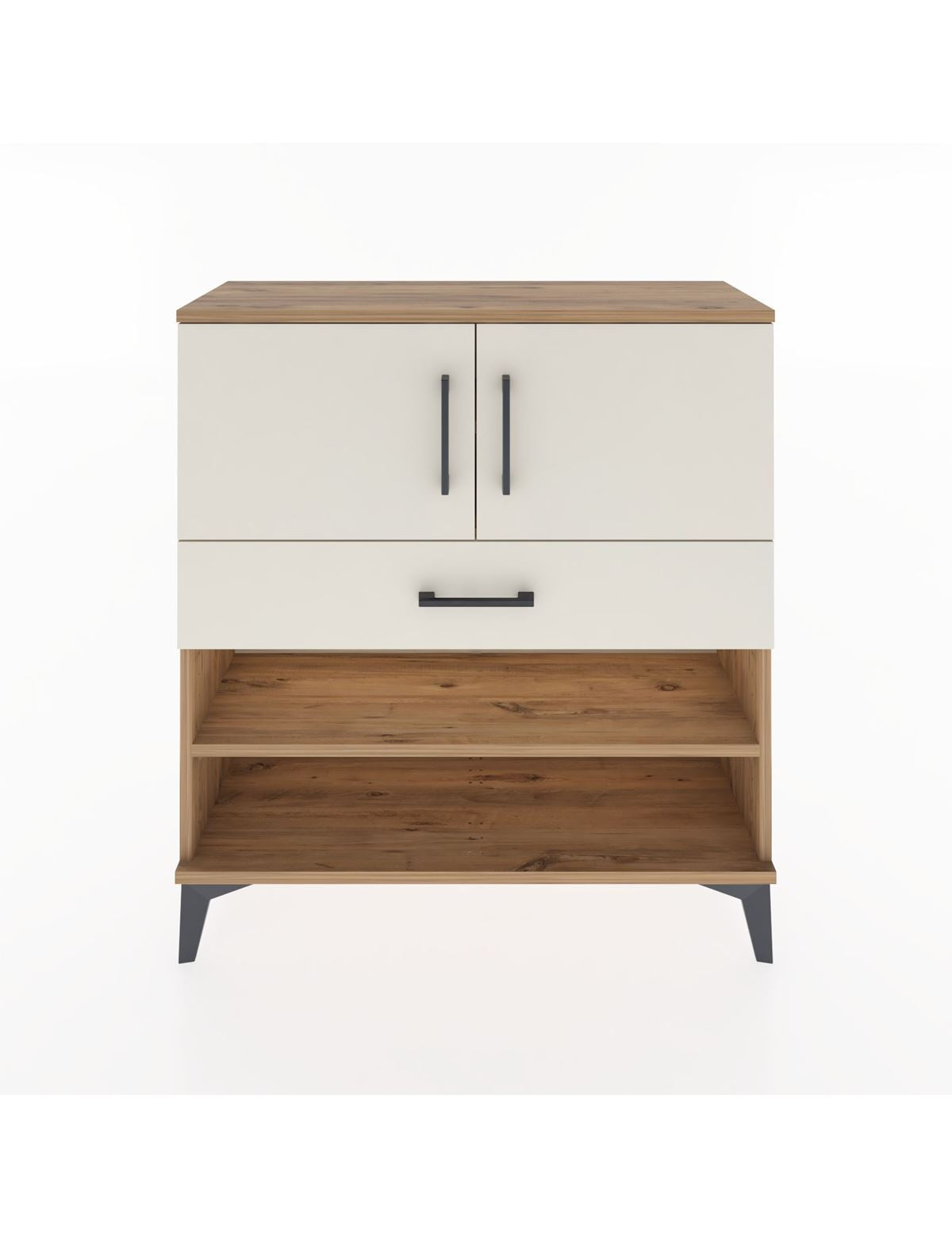 Arges Şifonyer 3 Raflı Tek Çekmeceli 2 Kapaklı 88x30x96 - S04M031V7A