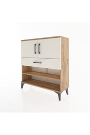 Arges Şifonyer 3 Raflı Tek Çekmeceli 2 Kapaklı 88x30x96 - S04M031V7A