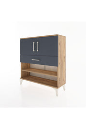 Arges Şifonyer 3 Raflı Tek Çekmeceli 2 Kapaklı 88x30x96 - S04M031V8A
