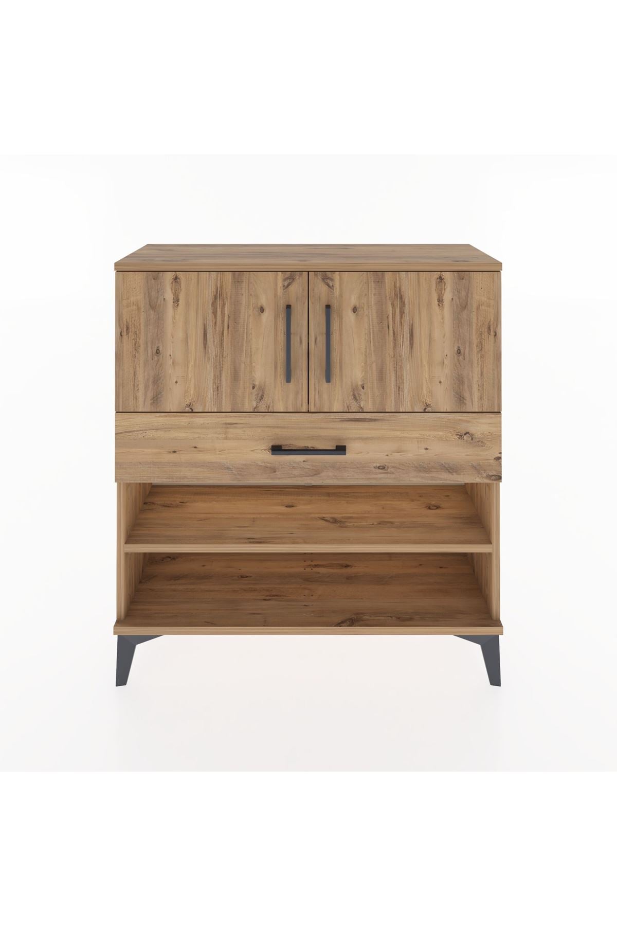 Arges Şifonyer 3 Raflı Tek Çekmeceli 2 Kapaklı 88x30x96 - S04M031V9A