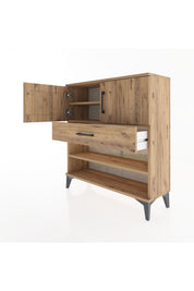 Arges Şifonyer 3 Raflı Tek Çekmeceli 2 Kapaklı 88x30x96 - S04M031V9A