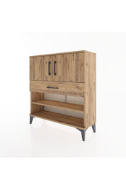Arges Şifonyer 3 Raflı Tek Çekmeceli 2 Kapaklı 88x30x96 - S04M031V9A