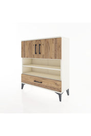 Arges Şifonyer 4 Raflı Tek Çekmeceli 2 Kapaklı 88x30x96 - S04M032V3A