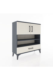 Arges Şifonyer 4 Raflı Tek Çekmeceli 2 Kapaklı 88x30x96 - S04M032V4A