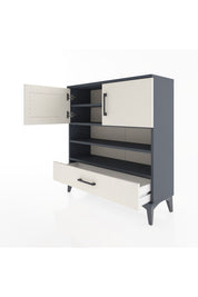 Arges Şifonyer 4 Raflı Tek Çekmeceli 2 Kapaklı 88x30x96 - S04M032V4A