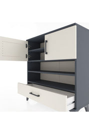 Arges Şifonyer 4 Raflı Tek Çekmeceli 2 Kapaklı 88x30x96 - S04M032V4A