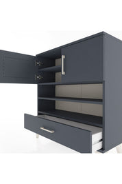 Arges Şifonyer 4 Raflı Tek Çekmeceli 2 Kapaklı 88x30x96 - S04M032V5A