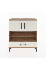 Arges Şifonyer 4 Raflı Tek Çekmeceli 2 Kapaklı 88x30x96 - S04M032V7A