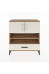 Arges Şifonyer 4 Raflı Tek Çekmeceli 2 Kapaklı 88x30x96
