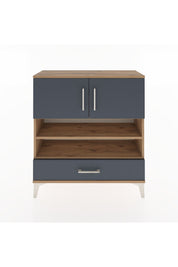 Arges Şifonyer 4 Raflı Tek Çekmeceli 2 Kapaklı 88x30x96 - S04M032V8A