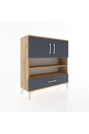 Arges Şifonyer 4 Raflı Tek Çekmeceli 2 Kapaklı 88x30x96 - S04M032V8A