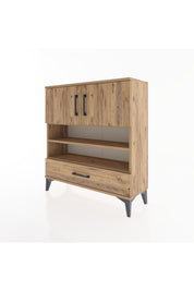 Arges Şifonyer 4 Raflı Tek Çekmeceli 2 Kapaklı 88x30x96 - S04M032V9A