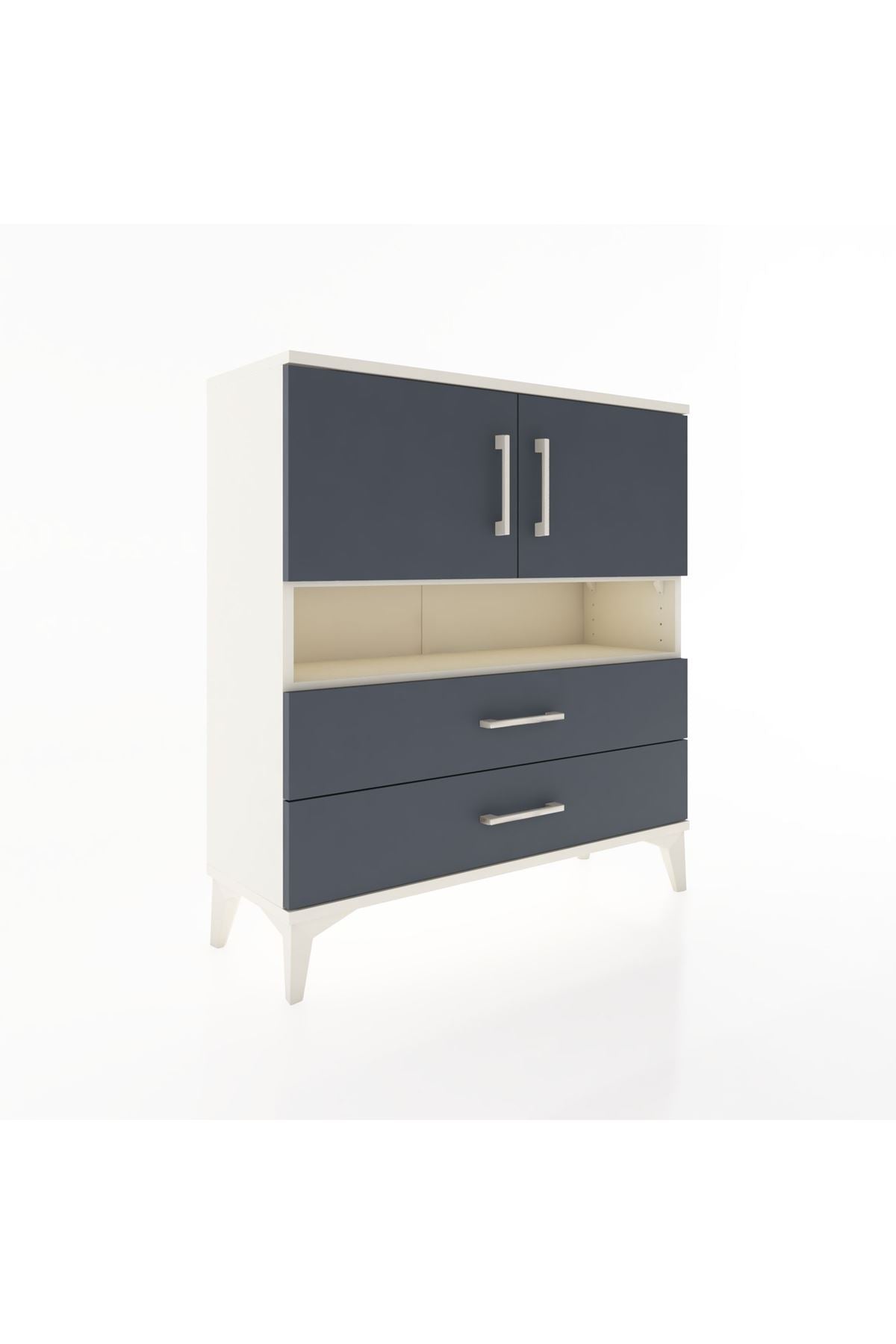 Arges Şifonyer 3 Raflı 2 Çekmeceli 2 Kapaklı 88x30x96 - S04M033V2A