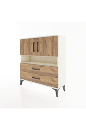 Arges Şifonyer 3 Raflı 2 Çekmeceli 2 Kapaklı 88x30x96 - S04M033V3A