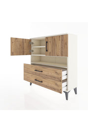 Arges Şifonyer 3 Raflı 2 Çekmeceli 2 Kapaklı 88x30x96 - S04M033V3A