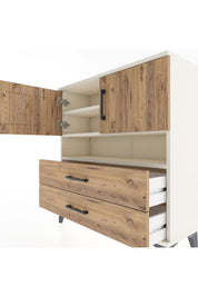 Arges Şifonyer 3 Raflı 2 Çekmeceli 2 Kapaklı 88x30x96 - S04M033V3A