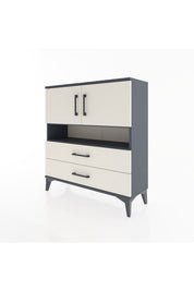Arges Şifonyer 3 Raflı 2 Çekmeceli 2 Kapaklı 88x30x96 - S04M033V4A
