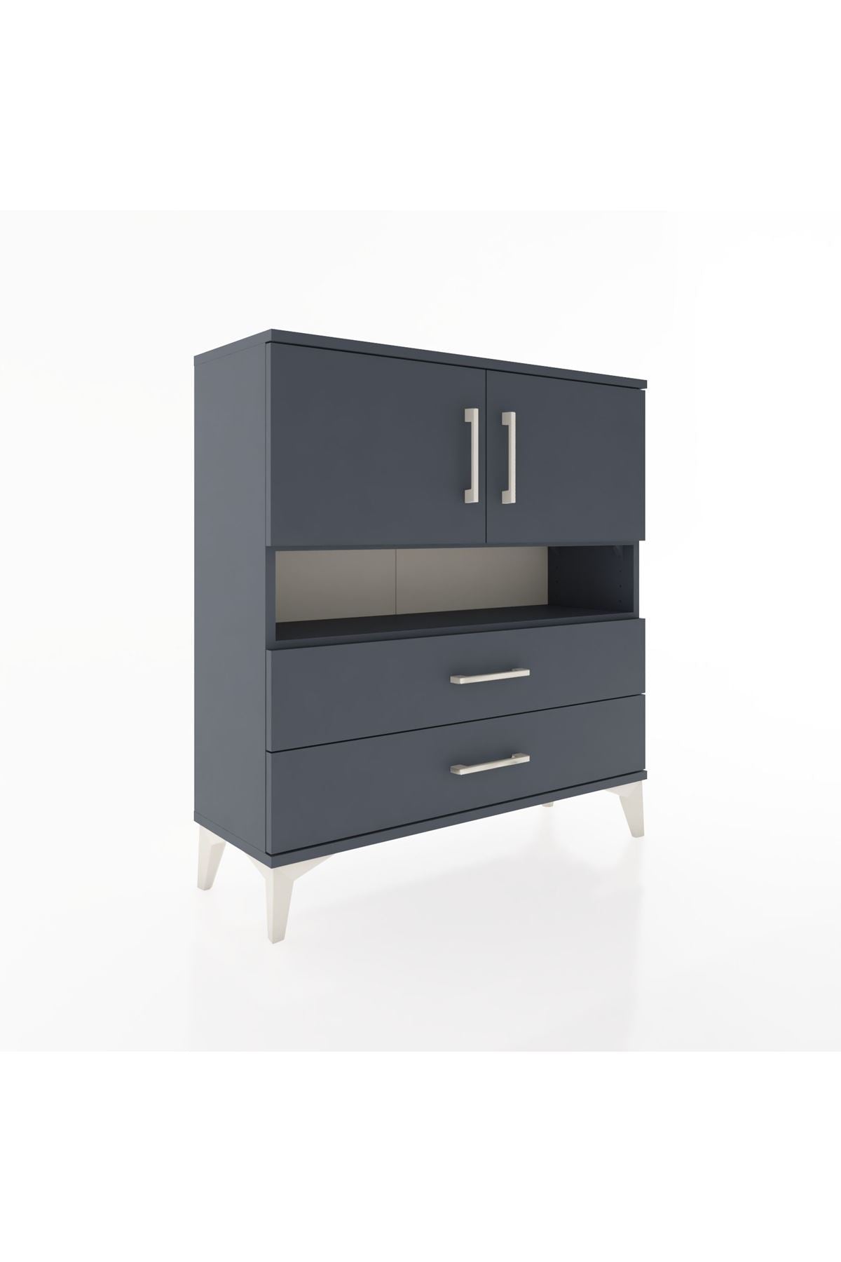 Arges Şifonyer 3 Raflı 2 Çekmeceli 2 Kapaklı 88x30x96 - S04M033V5A