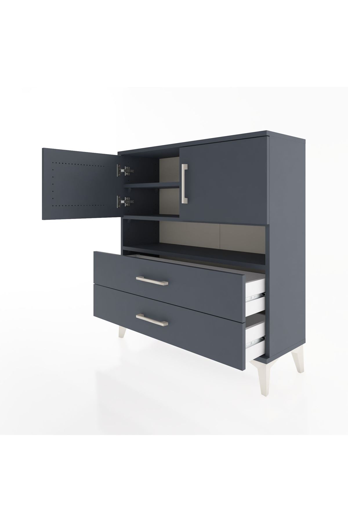 Arges Şifonyer 3 Raflı 2 Çekmeceli 2 Kapaklı 88x30x96 - S04M033V5A