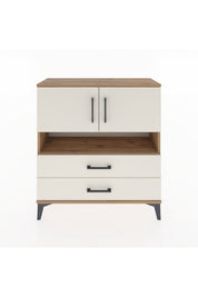 Arges Şifonyer 3 Raflı 2 Çekmeceli 2 Kapaklı 88x30x96 - S04M033V7A