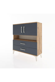 Arges Şifonyer 3 Raflı 2 Çekmeceli 2 Kapaklı 88x30x96 - S04M033V8A