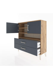 Arges Şifonyer 3 Raflı 2 Çekmeceli 2 Kapaklı 88x30x96 - S04M033V8A