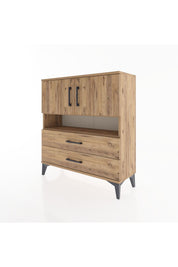 Arges Şifonyer 3 Raflı 2 Çekmeceli 2 Kapaklı 88x30x96 - S04M033V9A