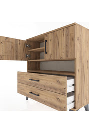 Arges Şifonyer 3 Raflı 2 Çekmeceli 2 Kapaklı 88x30x96 - S04M033V9A