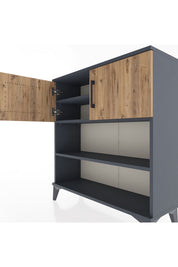 Arges Şifonyer 3 Raflı 2 Kapaklı 88x30x96 - S04M034V6A
