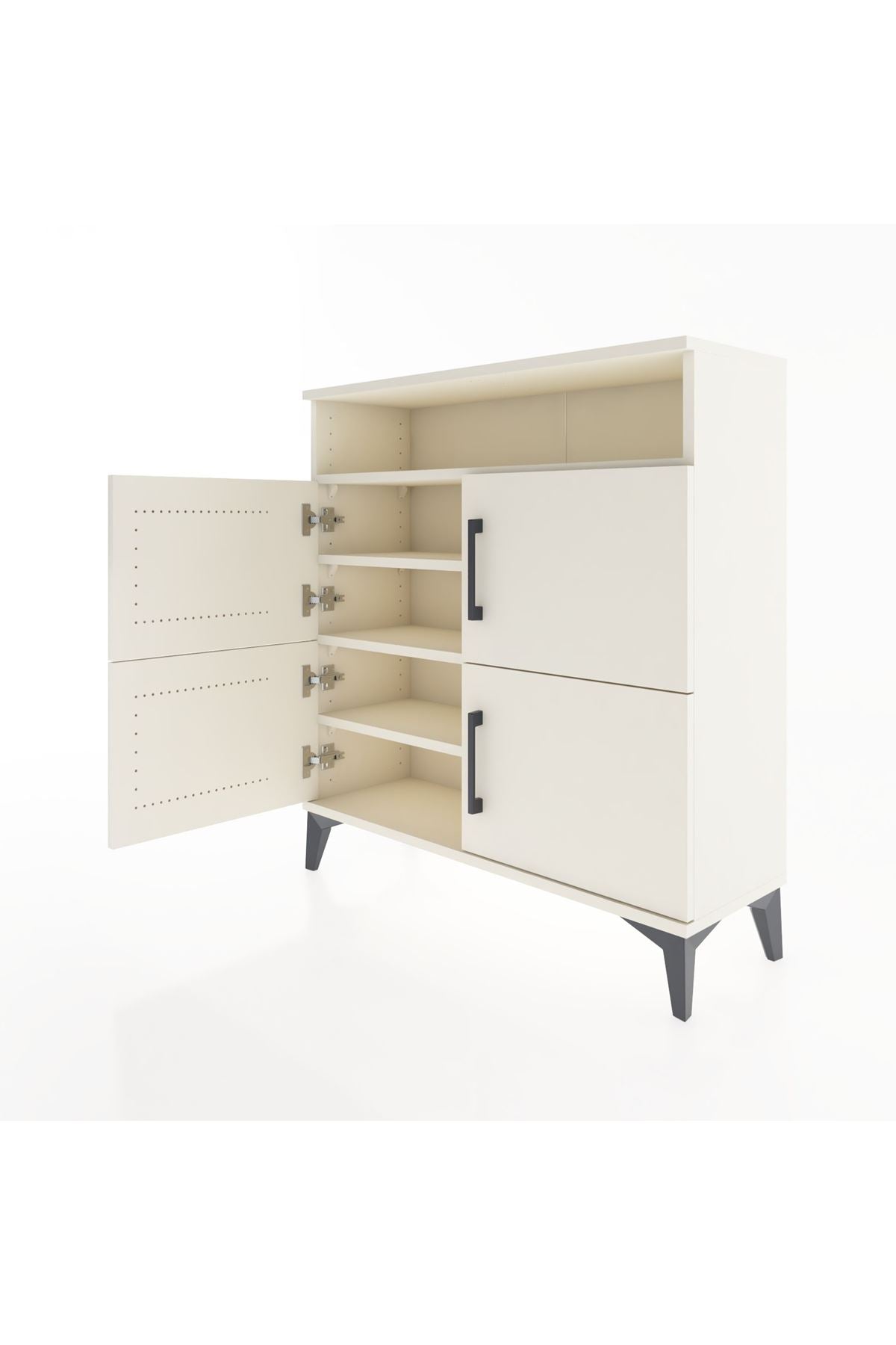 Arges Şifonyer 4 Raflı 4 Kapaklı 88x30x96 - S04M035V1A