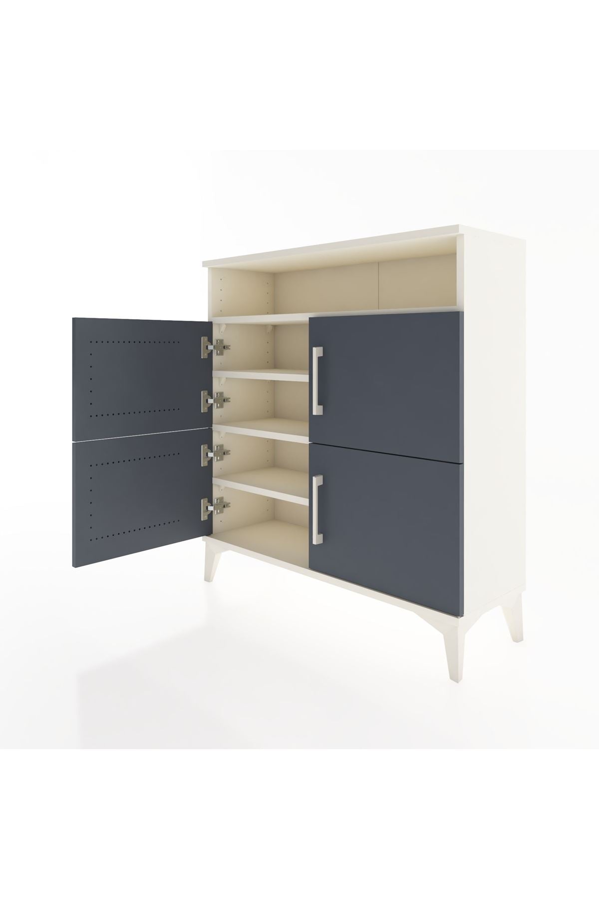 Arges Şifonyer 4 Raflı 4 Kapaklı 88x30x96 - S04M035V2A