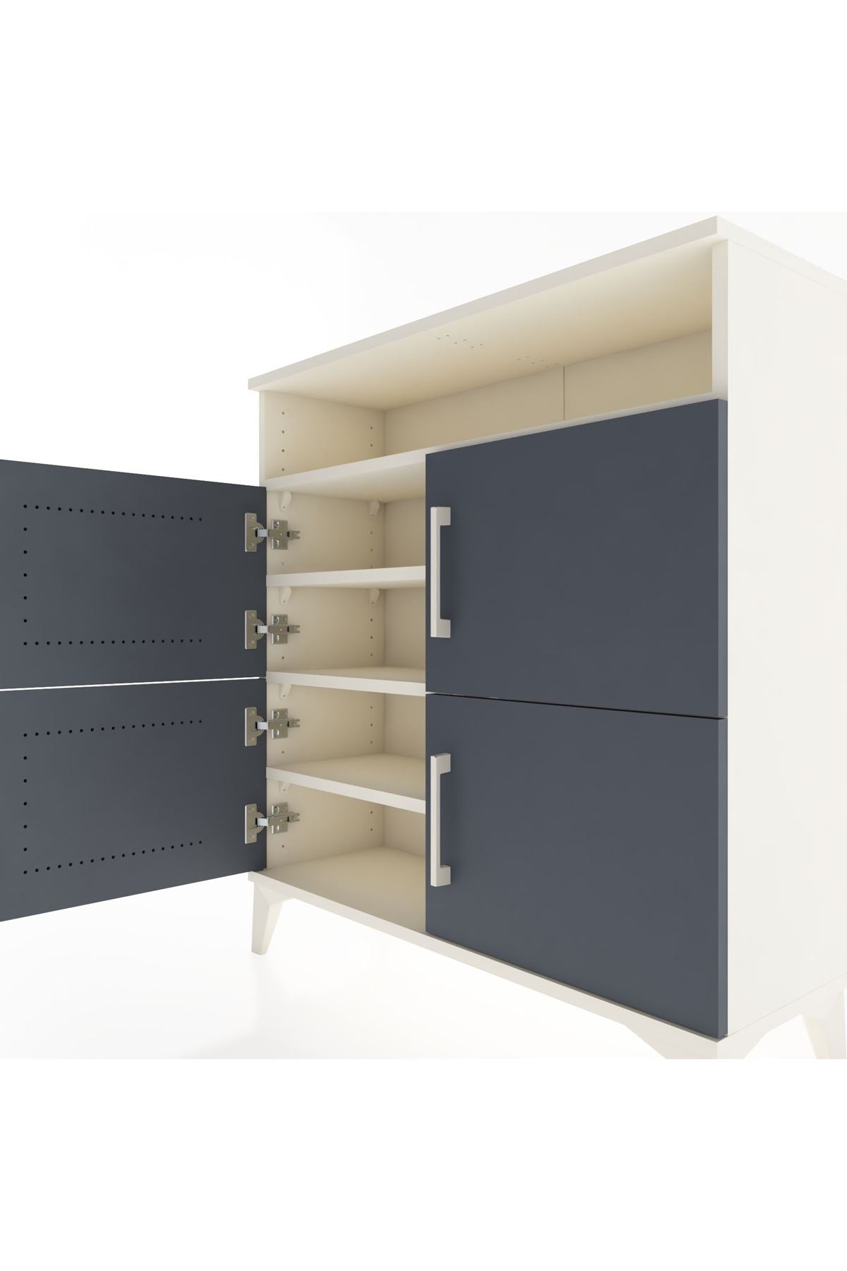 Arges Şifonyer 4 Raflı 4 Kapaklı 88x30x96 - S04M035V2A