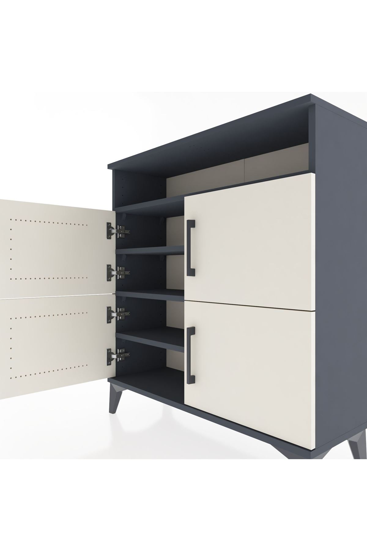 Arges Şifonyer 4 Raflı 4 Kapaklı 88x30x96 - S04M035V4A