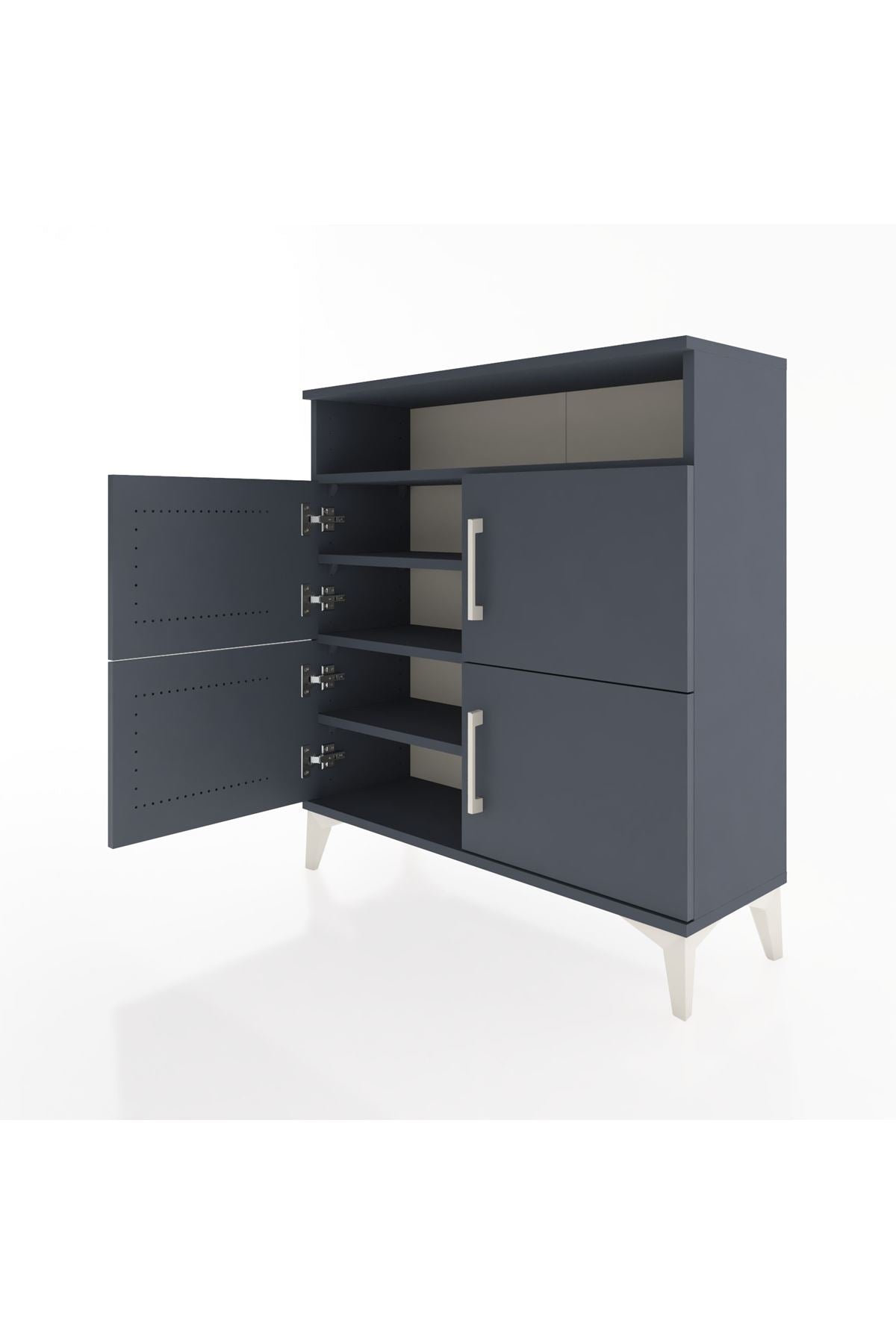 Arges Şifonyer 4 Raflı 4 Kapaklı 88x30x96 - S04M035V5A
