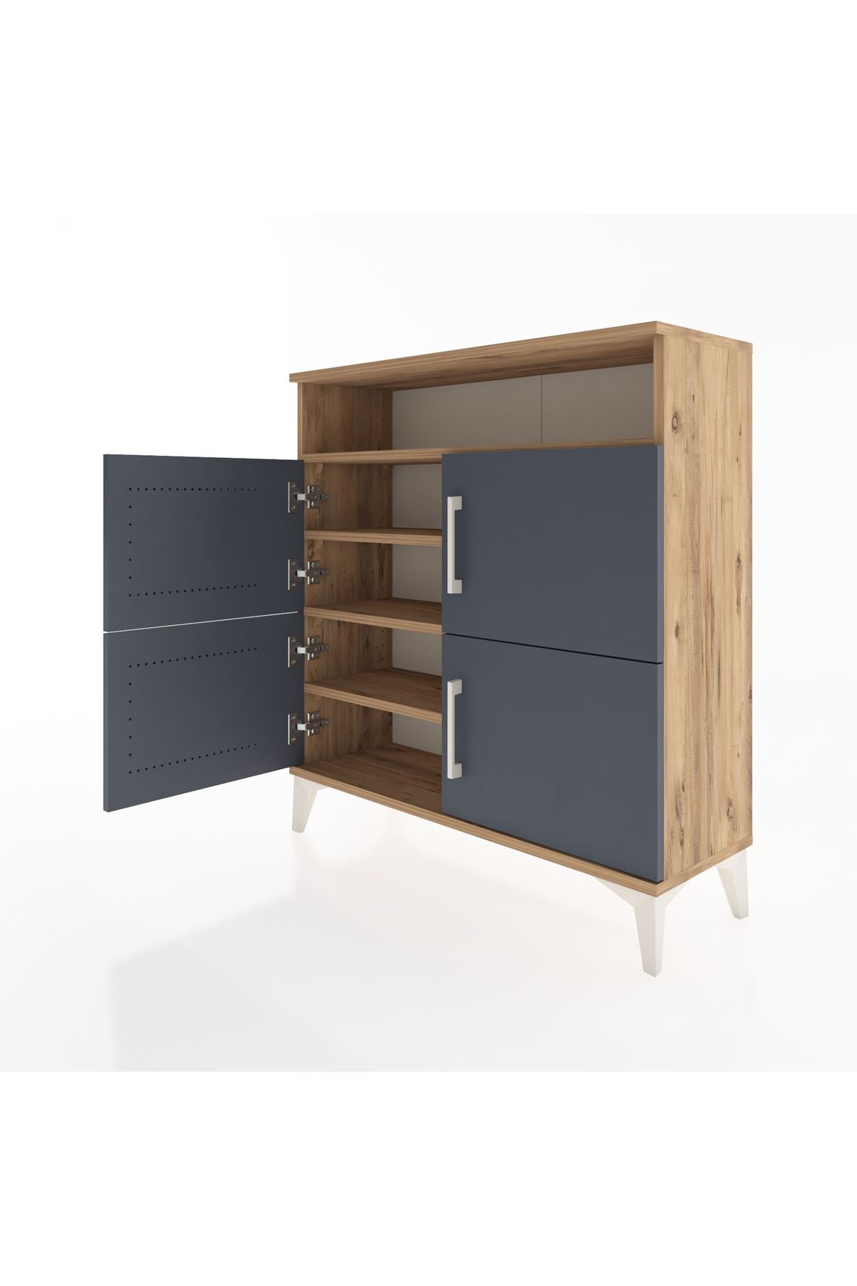 Arges Şifonyer 4 Raflı 4 Kapaklı 88x30x96 - S04M035V8A