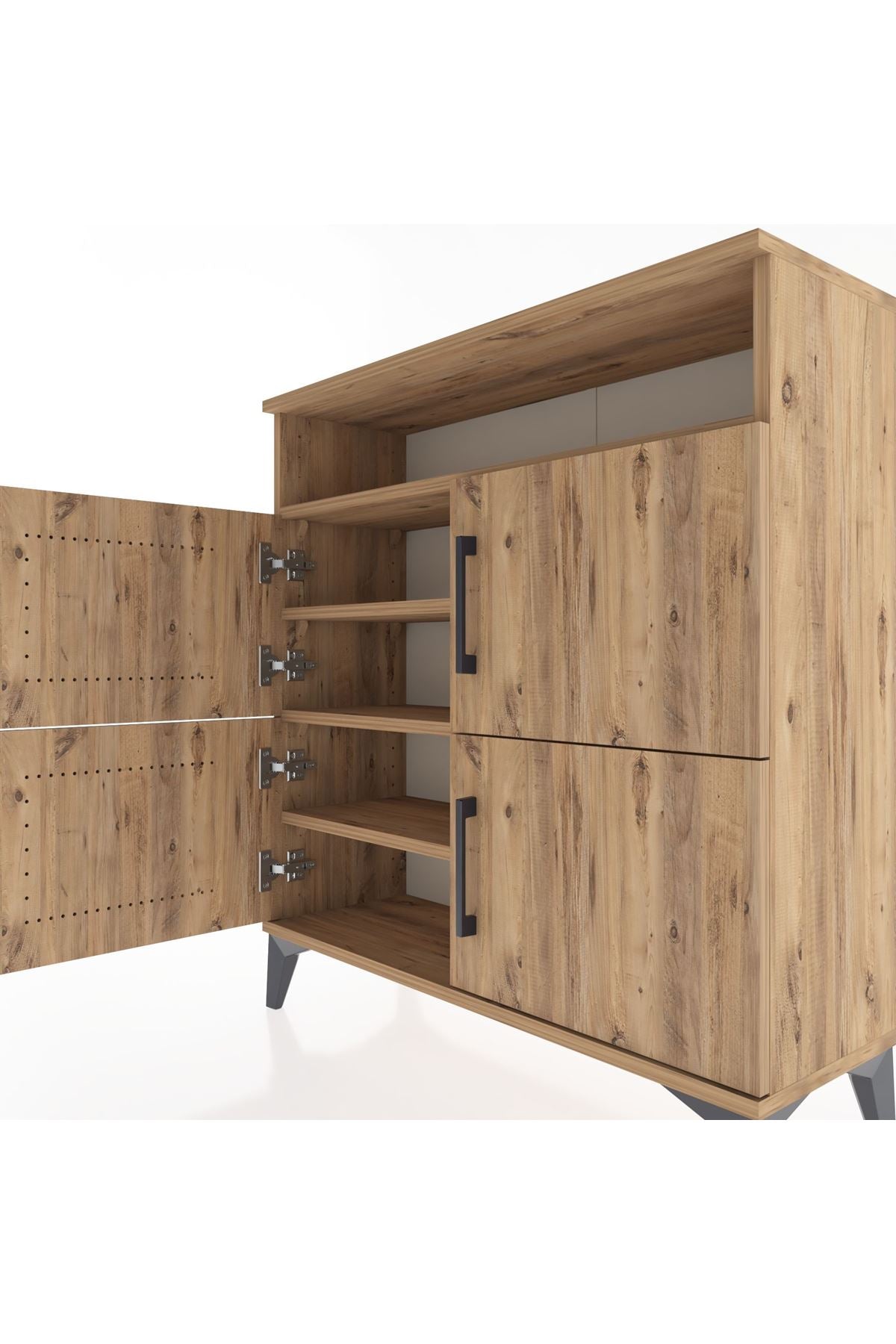 Arges Şifonyer 4 Raflı 4 Kapaklı 88x30x96 - S04M035V9A