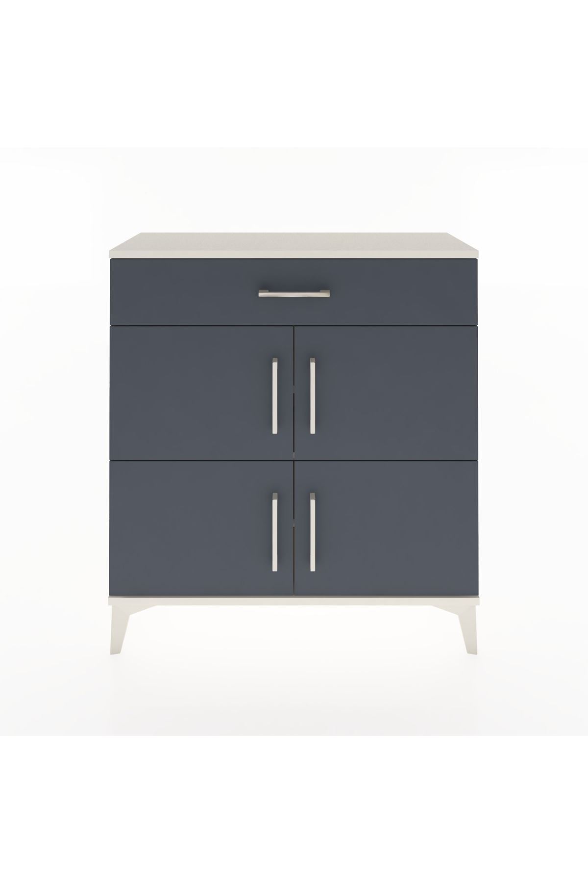 Arges Şifonyer 3 Raflı Tek Çekmeceli 4 Kapaklı 88x30x96 - S04M036V2A