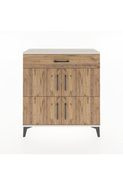 Arges Şifonyer 3 Raflı Tek Çekmeceli 4 Kapaklı 88x30x96 - S04M036V3A