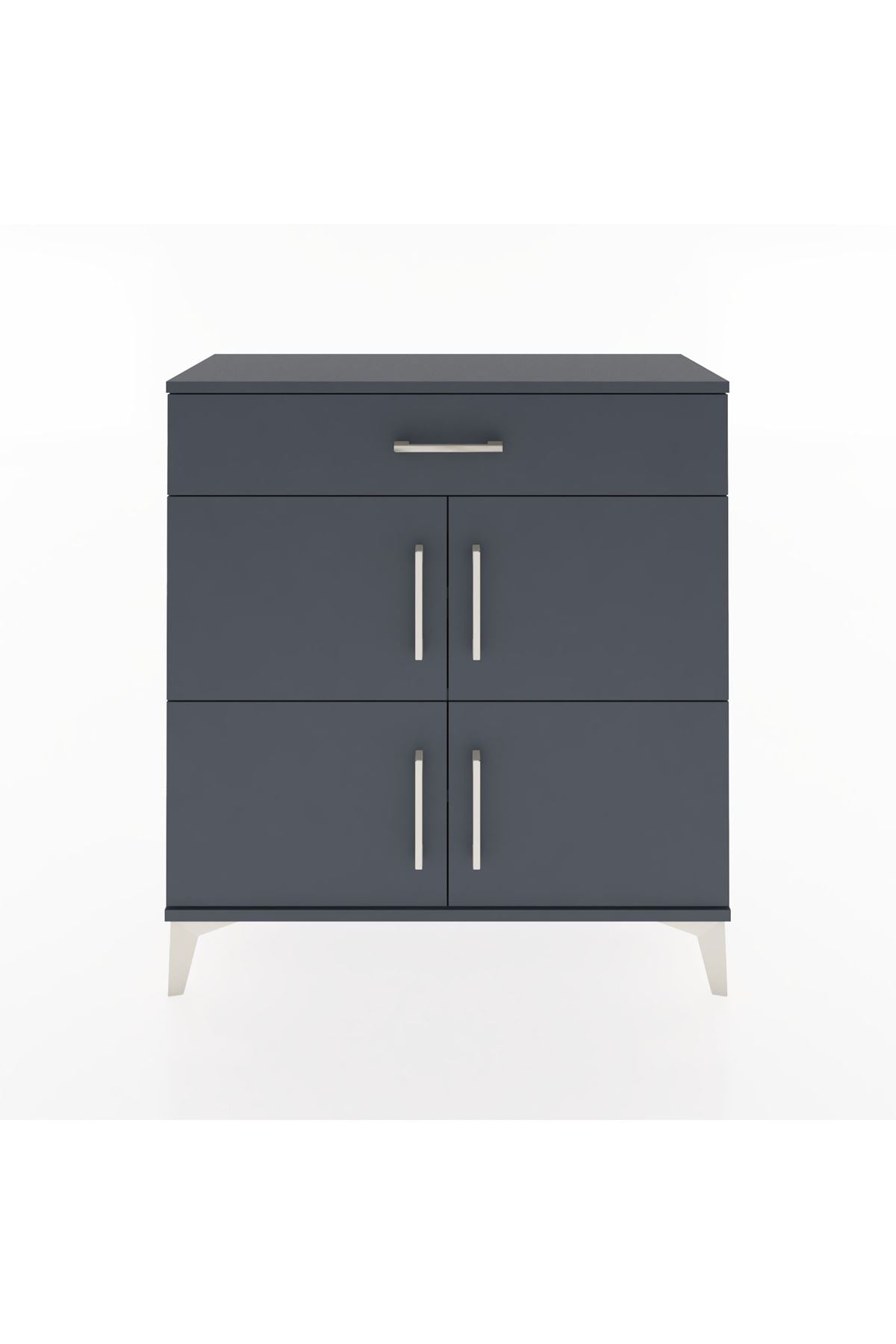 Arges Şifonyer 3 Raflı Tek Çekmeceli 4 Kapaklı 88x30x96 - S04M036V5A