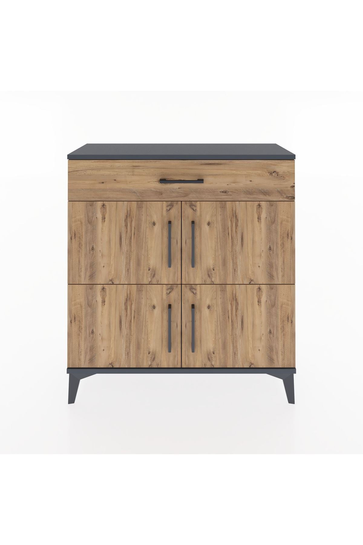 Arges Şifonyer 3 Raflı Tek Çekmeceli 4 Kapaklı 88x30x96 - S04M036V6A
