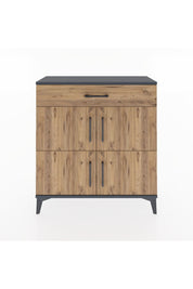 Arges Şifonyer 3 Raflı Tek Çekmeceli 4 Kapaklı 88x30x96 - S04M036V6A