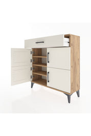 Arges Şifonyer 3 Raflı Tek Çekmeceli 4 Kapaklı 88x30x96 - S04M036V7A