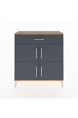 Arges Şifonyer 3 Raflı Tek Çekmeceli 4 Kapaklı 88x30x96