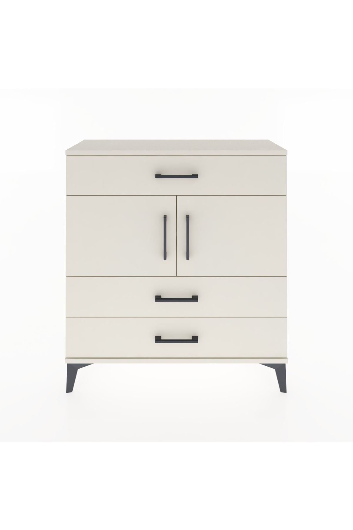 Arges Şifonyer 2 Raflı 3 Çekmeceli 2 Kapaklı 88x30x96 - S04M037V1A
