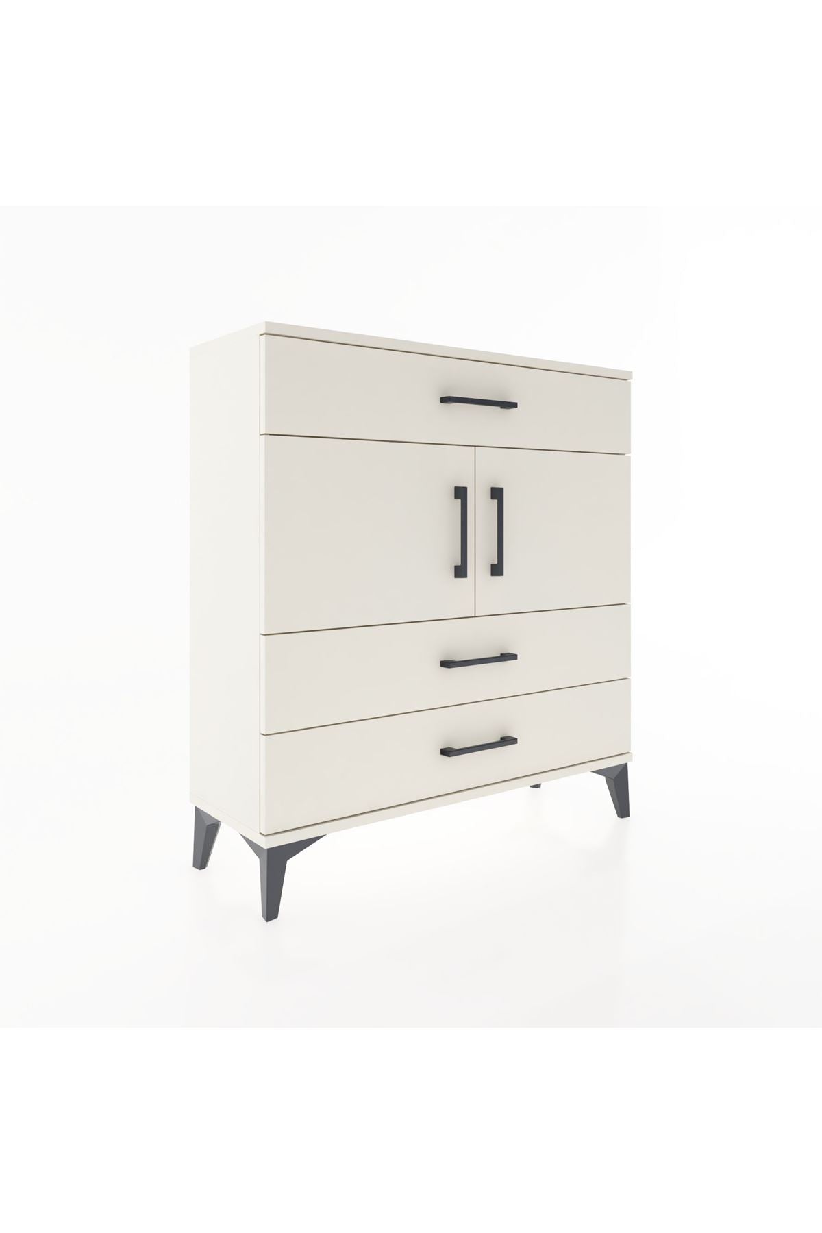 Arges Şifonyer 2 Raflı 3 Çekmeceli 2 Kapaklı 88x30x96 - S04M037V1A