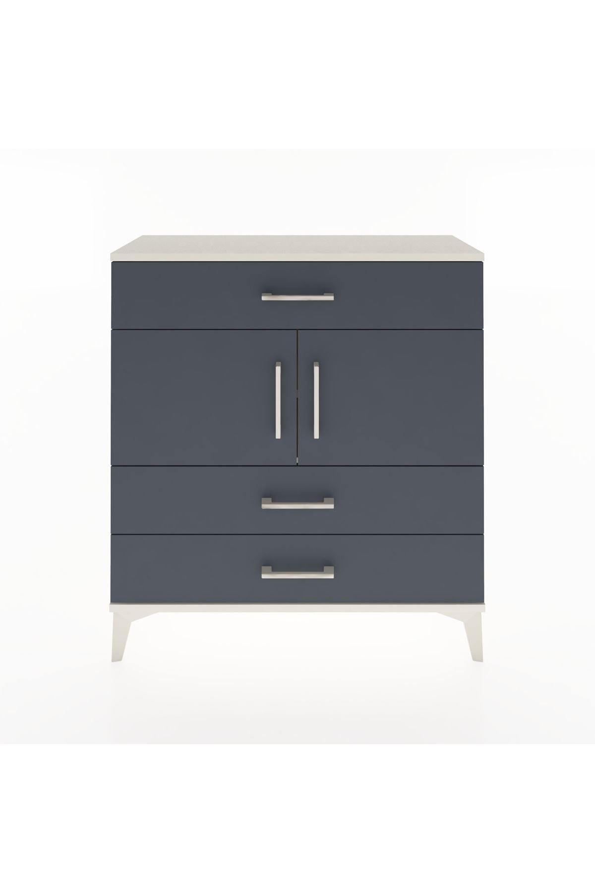 Arges Şifonyer 2 Raflı 3 Çekmeceli 2 Kapaklı 88x30x96 - S04M037V2A
