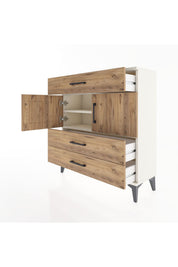Arges Şifonyer 2 Raflı 3 Çekmeceli 2 Kapaklı 88x30x96 - S04M037V3A