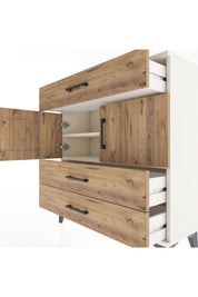Arges Şifonyer 2 Raflı 3 Çekmeceli 2 Kapaklı 88x30x96 - S04M037V3A